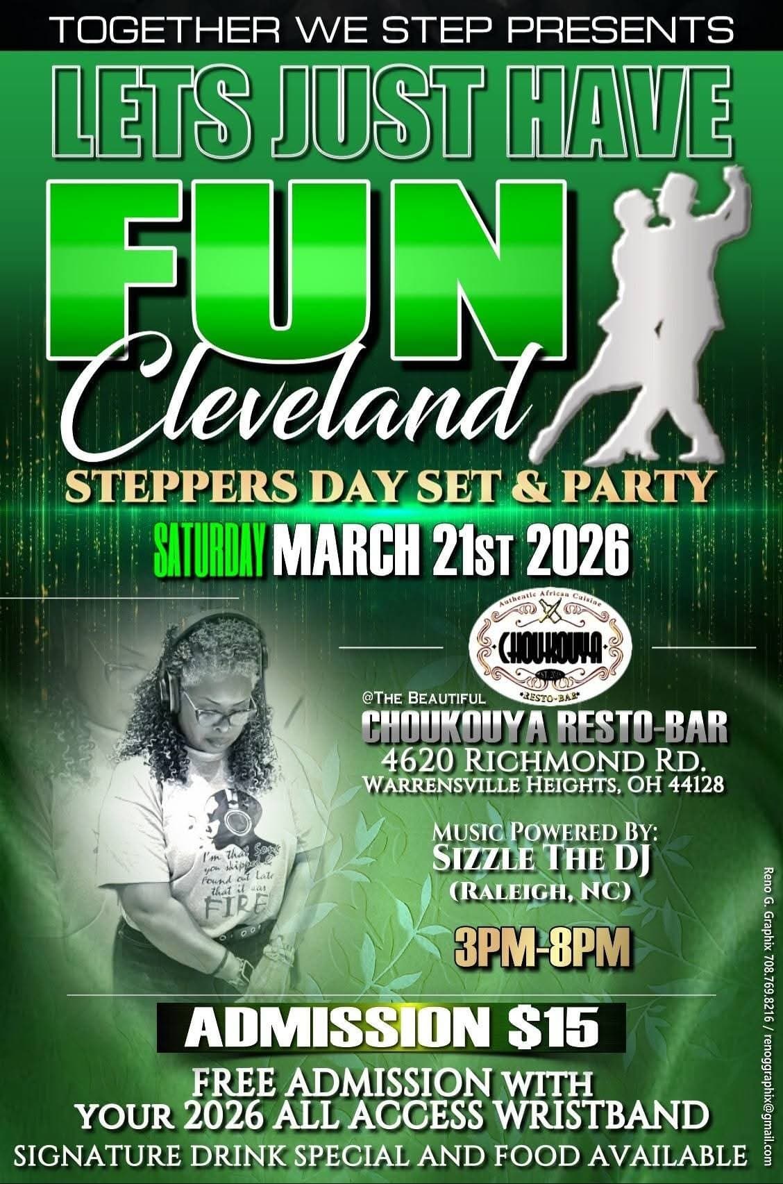 LETS JUST HAVE FUN Cleveland Steppers Day Set & Party